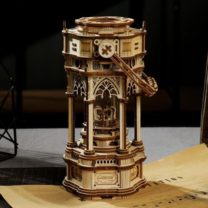 ROKR 3D Wooden Puzzles モデル Kits Mechanical Music ボックス Victorian 